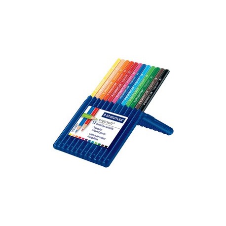 Staedtler crayons de couleur ergosoft, étui de 24, largeur