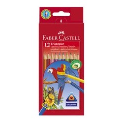 Faber-castell crayons de couleur triangulaire, étui en