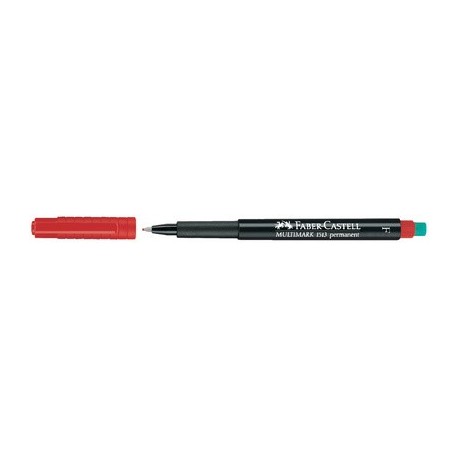 Faber-castell marqueur permanent multimark m, rouge