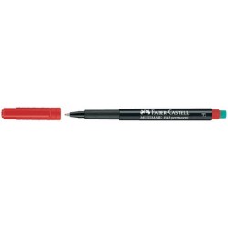 Faber-castell marqueur permanent multimark s, rouge