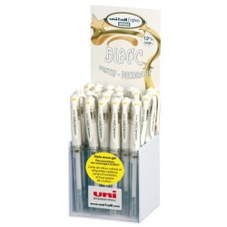 Uni-ball stylo roller encre gel signo um-153w/36, blanc (LOT DE 36)