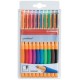Stabilo stylo à encre gel pointvisco, étui plastique de 10