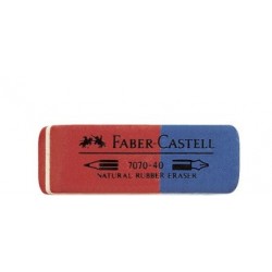 Faber-castell gomme combinée en caoutchouc 7070-40, rouge /