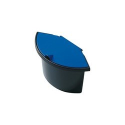 Helit corbeille à papier en plastique, 18 litres, en pe,