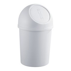 Helit poubelle avec clapet, 6 litres