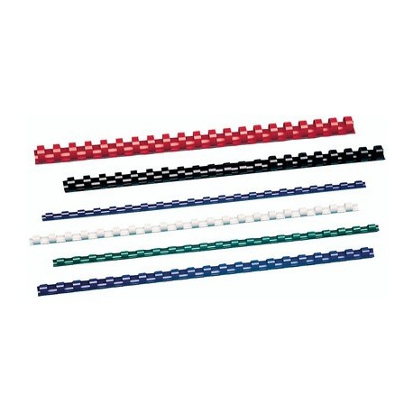Gbc baguettes de reliure plastique combbind, a4, 12 mm,blanc