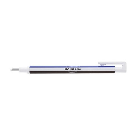 Tombow crayon gomme mono zero eraser , blanc / bleu/ noir