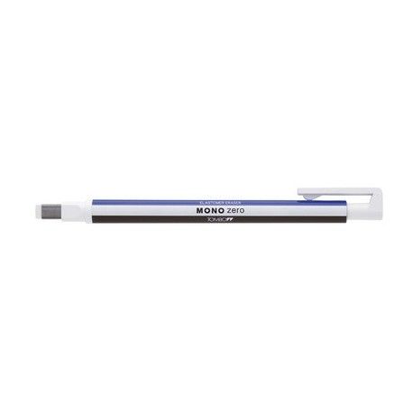 Tombow crayon gomme mono zero eraser , blanc / bleu/ noir