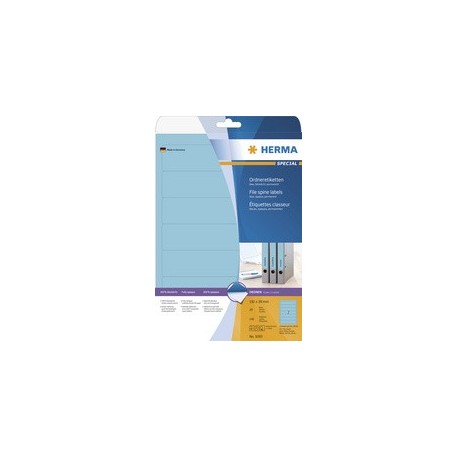 Herma etiquettes pour classeur special, 192 x 38 mm, bleu,