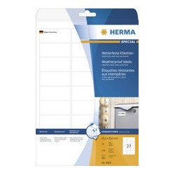 Herma étiquettes transparentes special, 63,5 x 29,6 mm,
