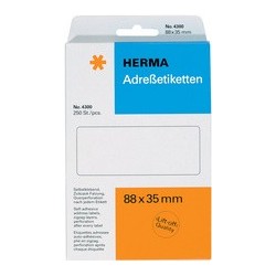 Herma étiquettes adresses, 88 x 35 mm, plié en zigzag,