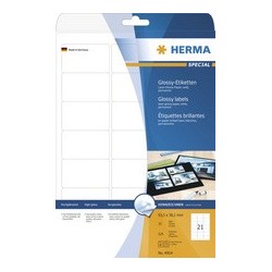 Herma etiquettes brillantes special, 63,5 x 38,1 mm, blanc