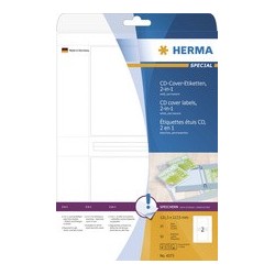 Herma special etiquettes pour étuis de cd, 114,3 x 5,5 mm,