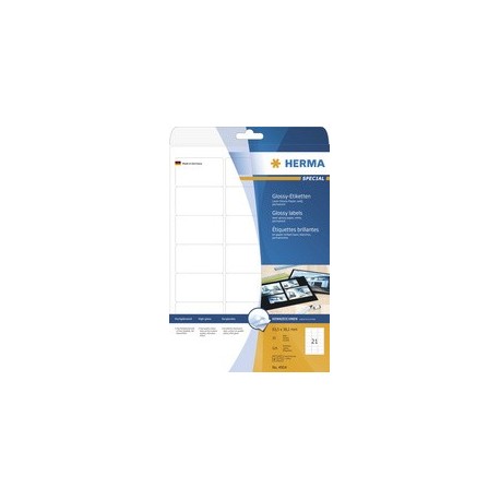 Herma etiquettes argentées special, 88,9 x 46,6 mm, blanc