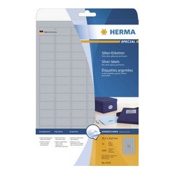 Herma Étiquettes argentées special, 63,5 x 38,1 mm, argent