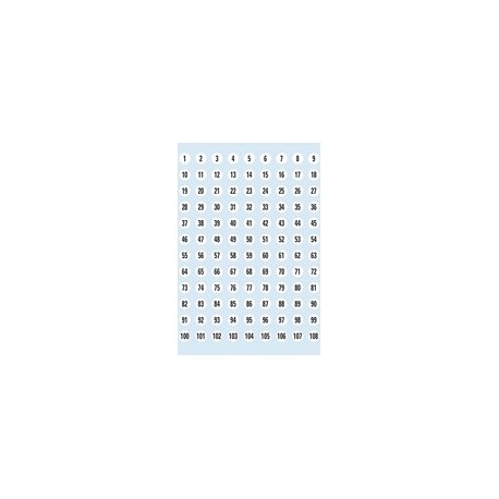 Herma stickers chiffres 1-540, diamètre: 8 mm, blanc