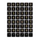 Herma  stickers chiffres 0-9, film marqué, or sur noir