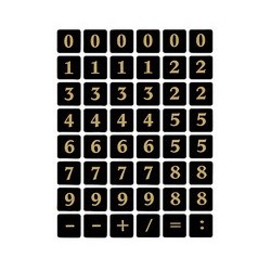 Herma stickers chiffres 0-9, film transparent,