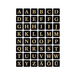 Herma stickers alphabétique a-z, or, film résistant aux