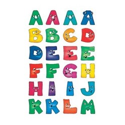 Herma stickers alphabétique a-z, en papier, visages amusants