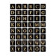 Herma stickers alphabétique a-z, film or, 12 mm de hauteur
