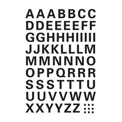 Herma stickers alphabétique o-z, film noir, 33 mm