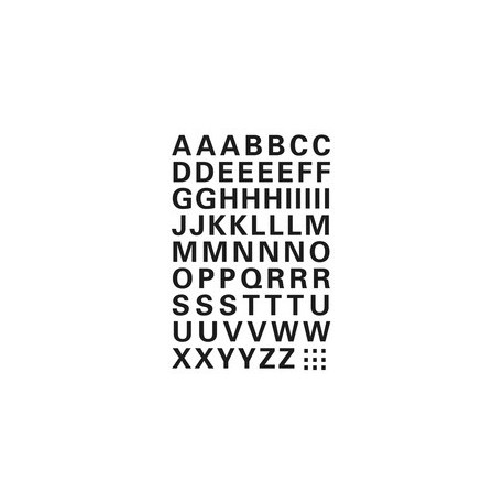 Herma stickers alphabétique o-z, film noir, 33 mm