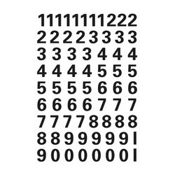 Herma stickers chiffres 0-9, film noir, hauteur: 33 mm