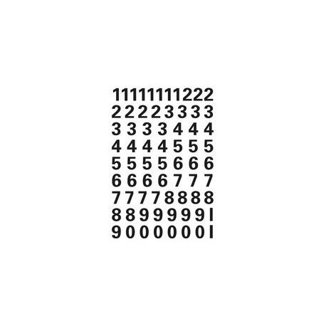 Herma stickers chiffres 0-9, film noir, hauteur: 33 mm