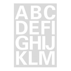 Herma lettres adhèsives a-z, film blanc, 25 mm de hauteur,