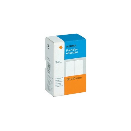 Herma étiquettes à affranchir, 130 x 40 mm, double, blanc