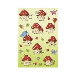 Herma sticker decor "coccinelles et fleur"