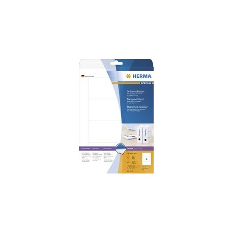 Herma etiquettes pour dos de classeurs, 157 x 61 mm, blanc