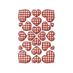 Herma sticker decor "coeurs & lettres", gravure en argent