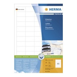 Herma etiquettes universelles premium, 70 x 33,8 mm, blanc