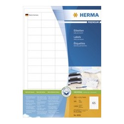 Herma etiquettes universelles premium, 105 x 74 mm, blanc