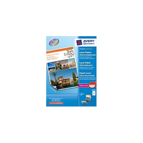 Avery zweckform papier premium laser couleur, 200 g/m2