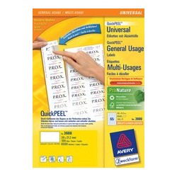 Avery zweckform étiqu. multi-usages, 105 x 35 mm, blanc