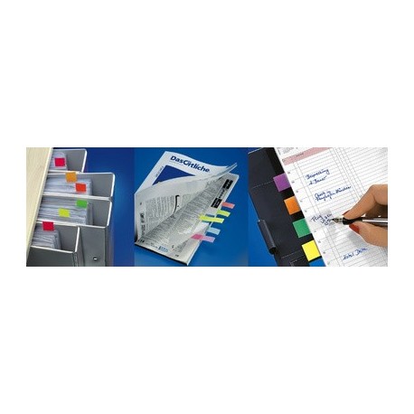 Sigel notes adhésives transparent mini, 50 x 12 mm