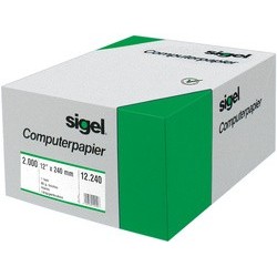 Sigel papier listing en continu, 375 mm x 12" (30,48 cm)