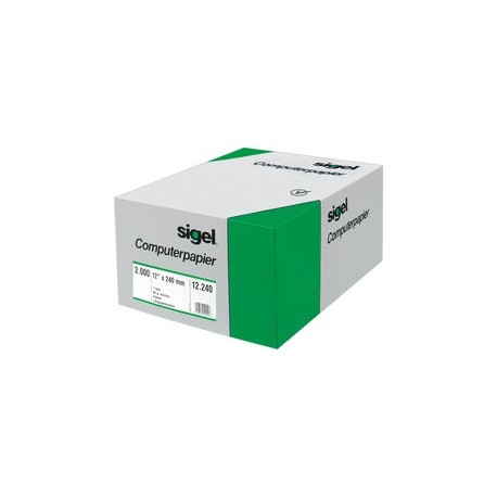 Sigel papier listing sans fin, 240 mm x 12" (30,48 cm), a4