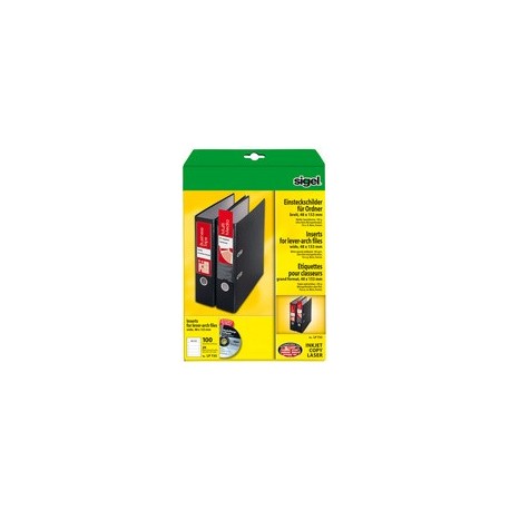 Sigel étiquettes pc pour classeur, dos large, 53 x 190 mm