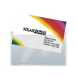 Sigel pochettes pour cartes de visite, en pp, autocollant