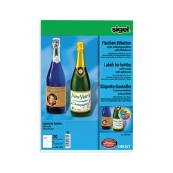 Sigel étiquettes bouteilles, 80 x 120 mm, 85 g/m2