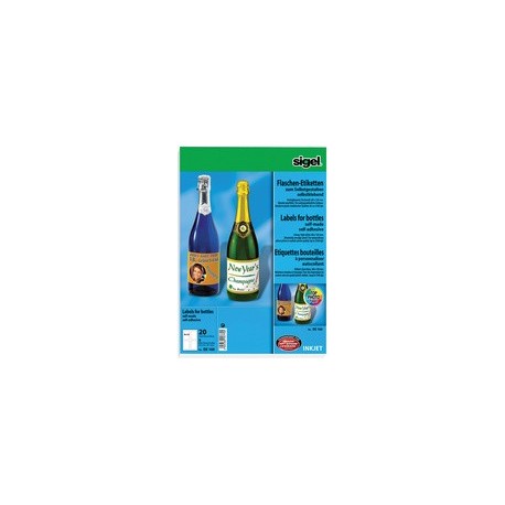 Sigel étiquettes bouteilles, 80 x 120 mm, 85 g/m2