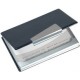 Sigel étui pour cartes de visite "aluminium/imitation cuir"