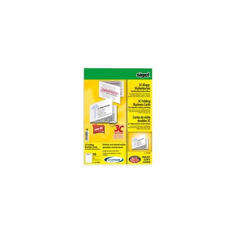 Sigel cartes de visite doubles 3c, 90/180 x 55 mm, extra