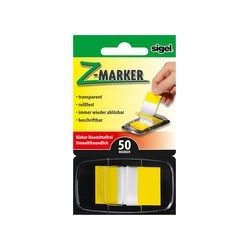Sigel index repositionnables "z-marker" film color-tip,jaune