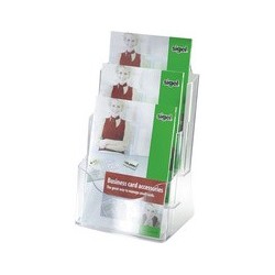 Sigel porte-brochures de table "acrylic", din long, 3 (LOT DE 2)