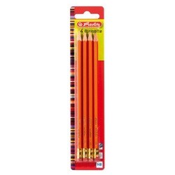 Herlitz crayon skizzo, hexagonal, degré de dureté hb, avec (LOT DE 4)